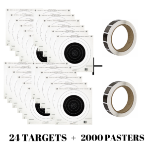 (24) 14"x14" Bullseye Targets + 2000 Target Pasters